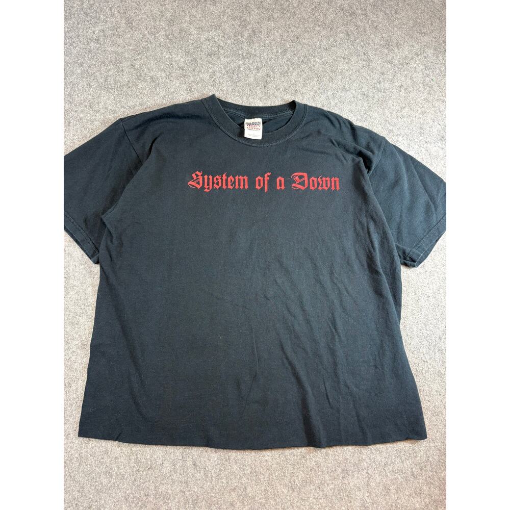 Vintage System Of A Down T Shirt Mens Large Black Cotton Streetwear Punk Y2K